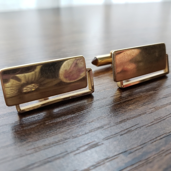 Vintage Krementz Amber Accent Cufflinks - Picture 3 of 11